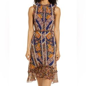 Julia Jordan High Neck Dress - Floral Print size 8